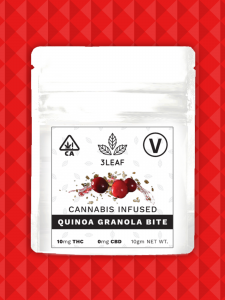 A package of 3Leaf's vegan edibles. 